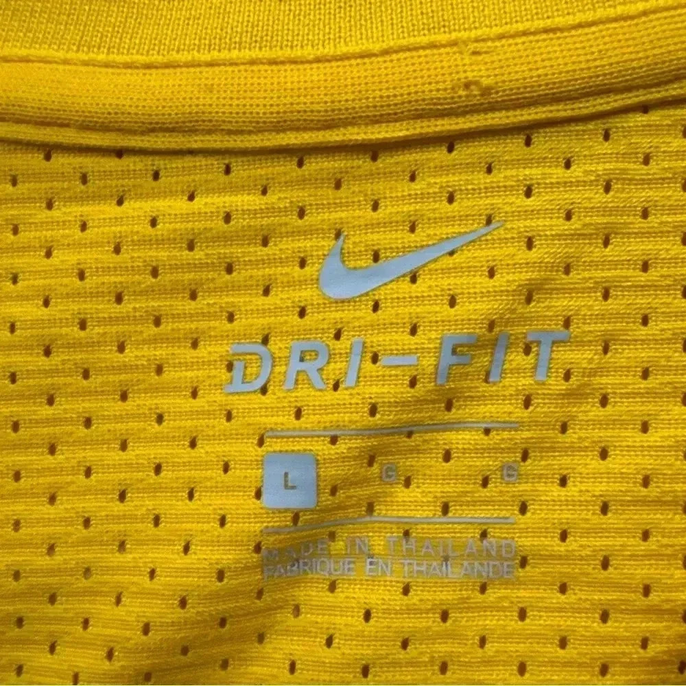 Nike Giannis Basketball Mesh 1/4 Zip Shirt Dri-Fit Yellow Men's Large - Picture 5 of 7